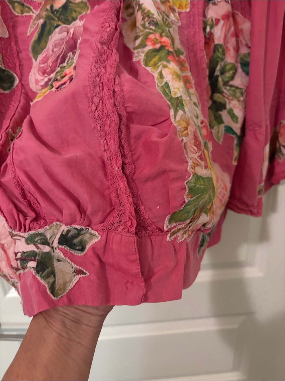 Magnolia Pearl Pink Floral Boho blouse - Picture 2 of 8